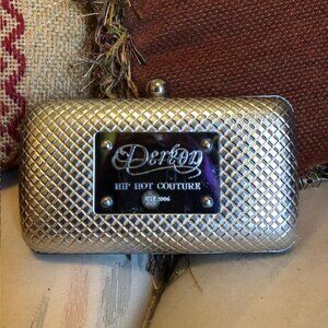 Dereon Hip Hop Couture Handbag Clutch Silver Vintage Pre=Owned